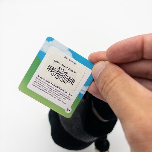 Micro Plague Doctor Squishable Clip Keychain 4 Inch Plush NEW Zipper Pull - Picture 7 of 7